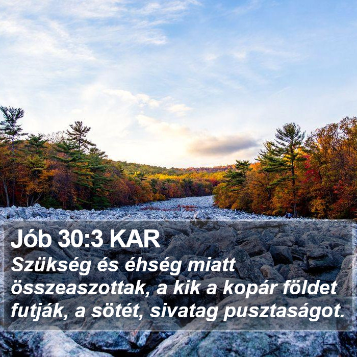 Jób 30:3 KAR Bible Study