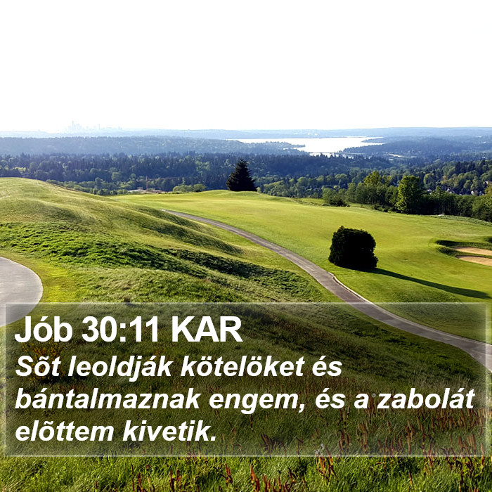 Jób 30:11 KAR Bible Study