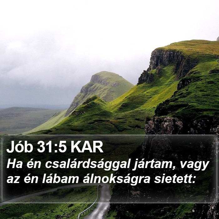 Jób 31:5 KAR Bible Study