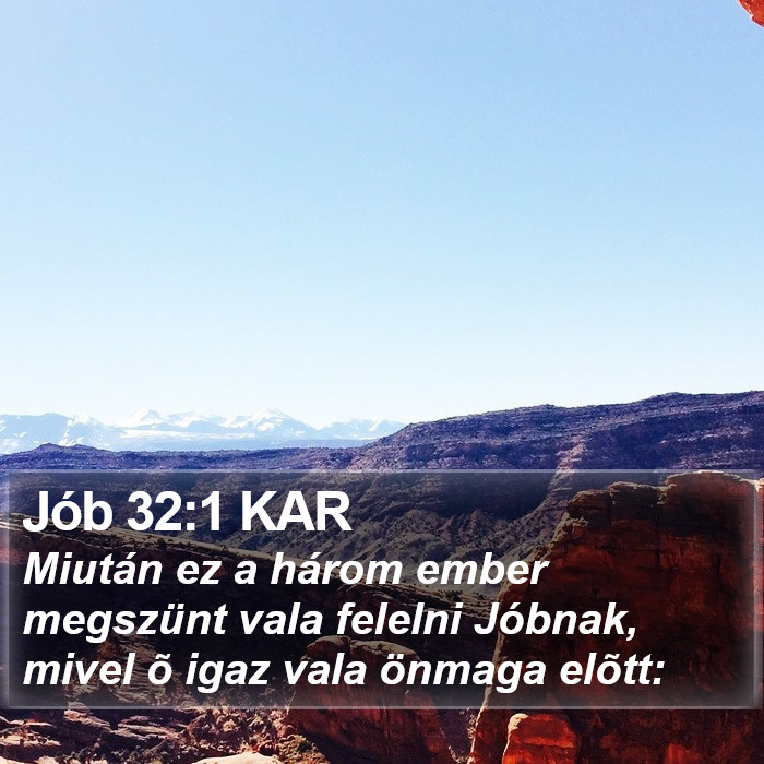 Jób 32:1 KAR Bible Study