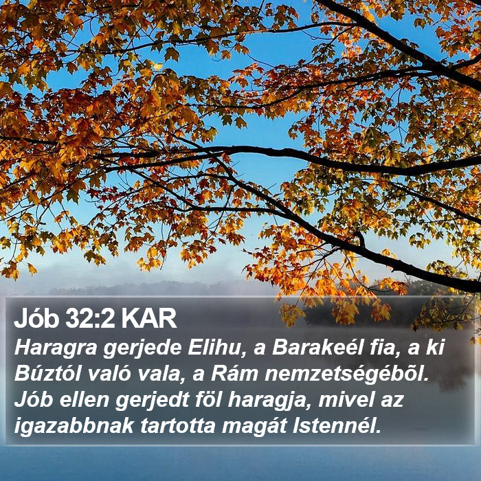 Jób 32:2 KAR Bible Study