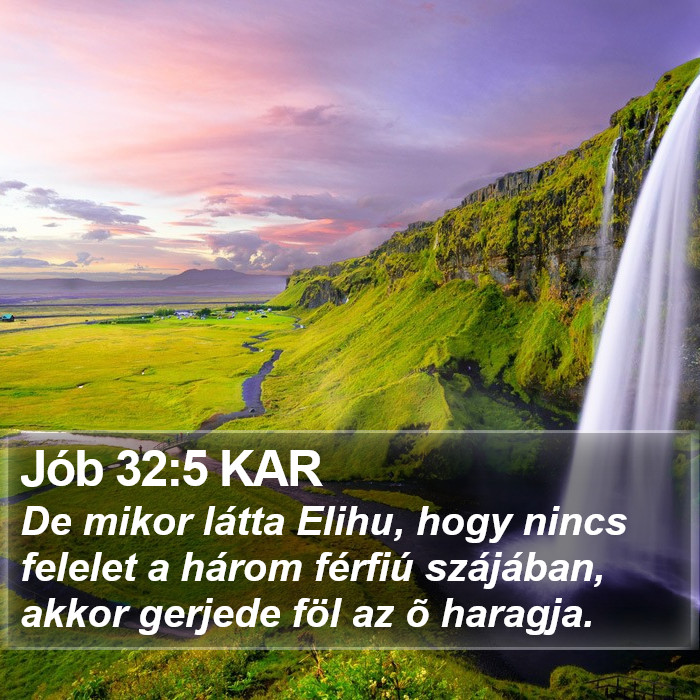 Jób 32:5 KAR Bible Study