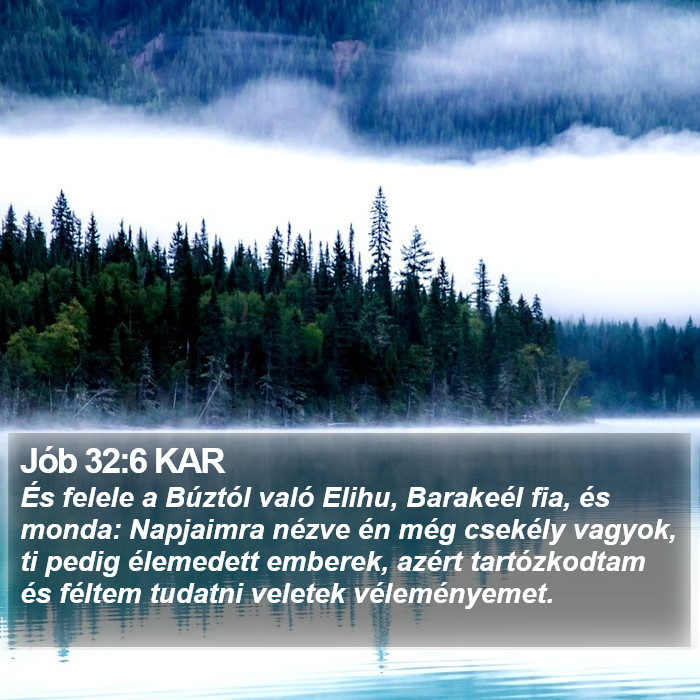 Jób 32:6 KAR Bible Study