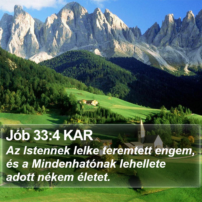 Jób 33:4 KAR Bible Study