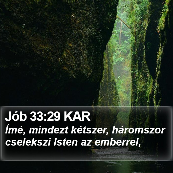 Jób 33:29 KAR Bible Study