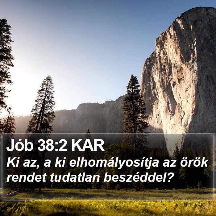 Jób 38:2 KAR Bible Study