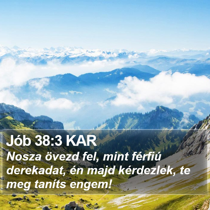 Jób 38:3 KAR Bible Study