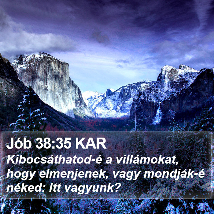 Jób 38:35 KAR Bible Study