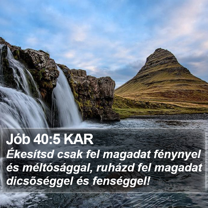 Jób 40:5 KAR Bible Study