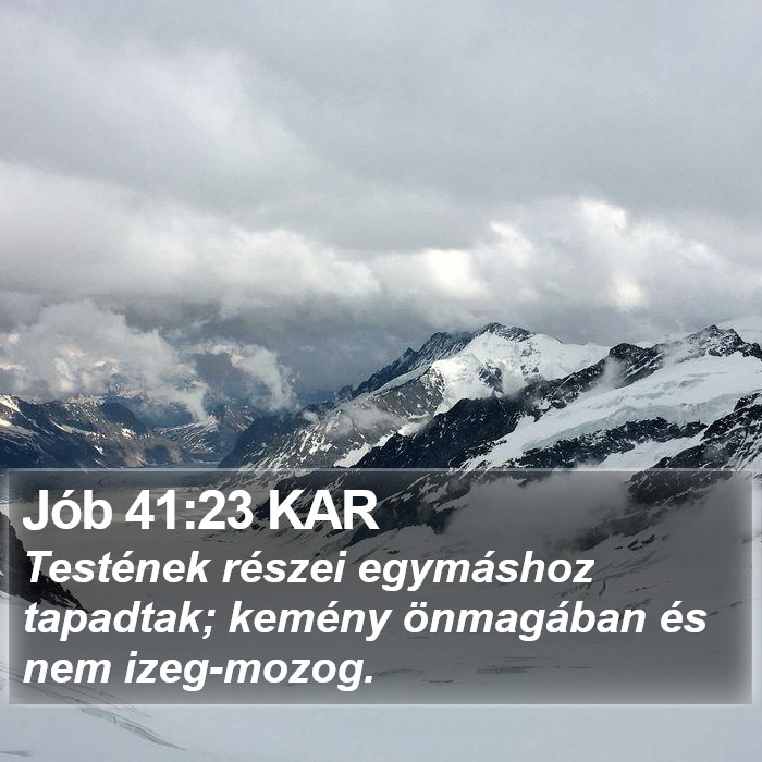 Jób 41:23 KAR Bible Study