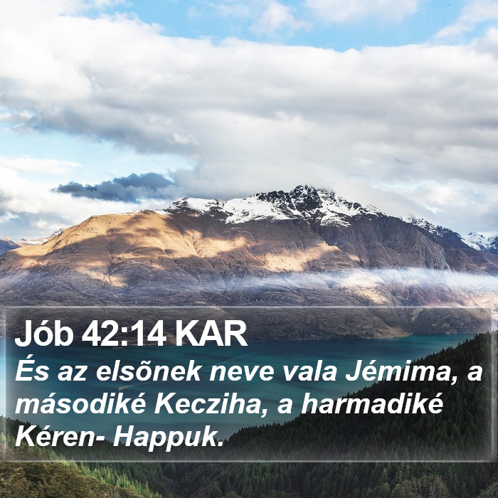 Jób 42:14 KAR Bible Study