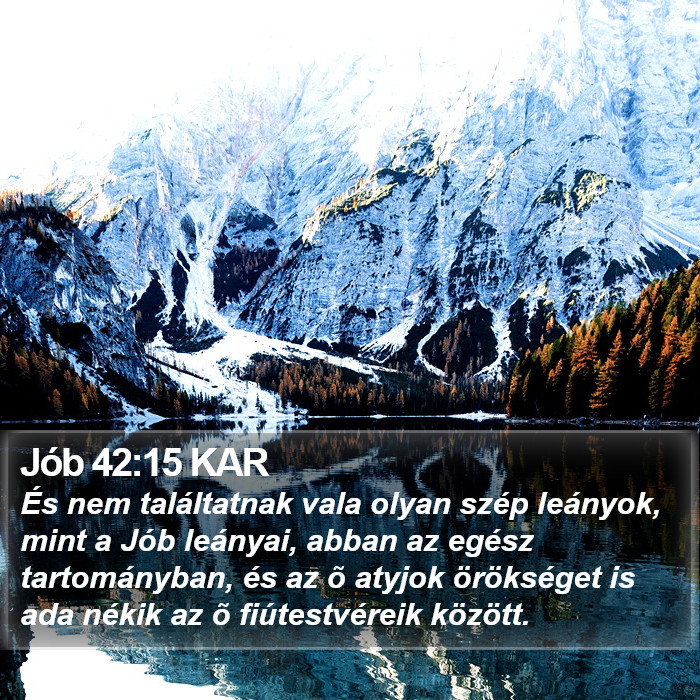 Jób 42:15 KAR Bible Study