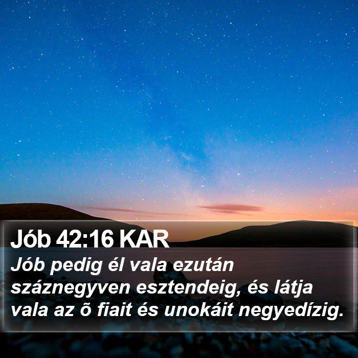 Jób 42:16 KAR Bible Study