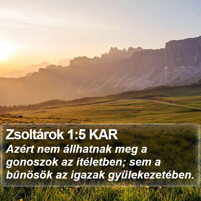 Zsoltárok 1:5 KAR Bible Study