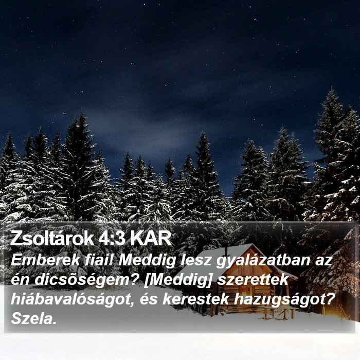 Zsoltárok 4:3 KAR Bible Study