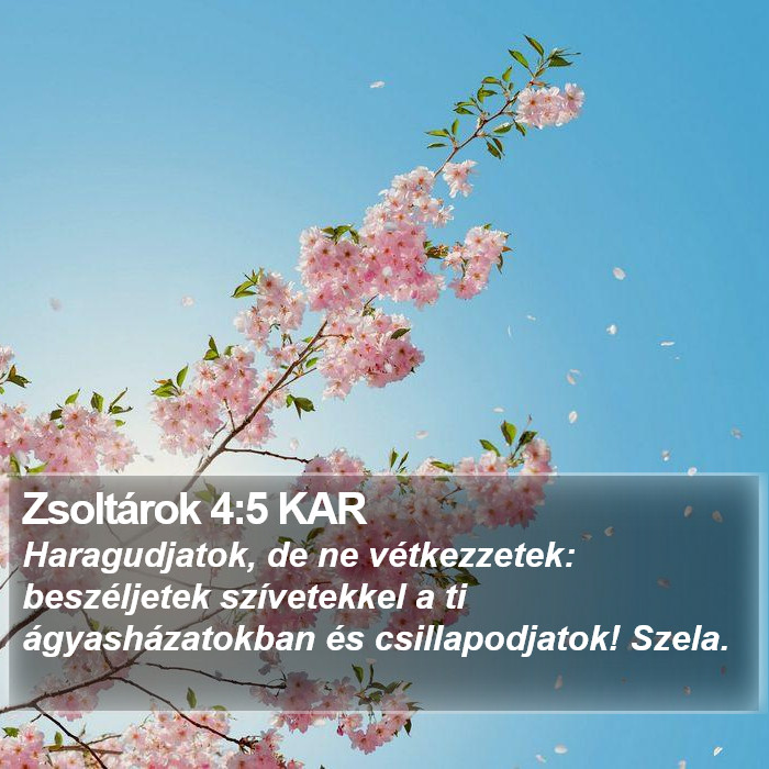 Zsoltárok 4:5 KAR Bible Study