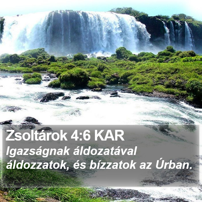 Zsoltárok 4:6 KAR Bible Study