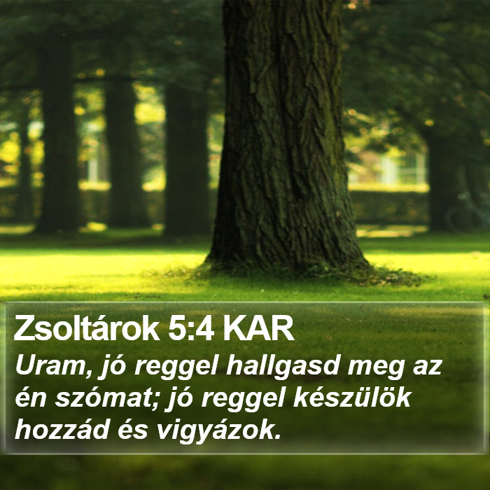 Zsoltárok 5:4 KAR Bible Study