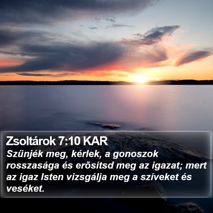 Zsoltárok 7:10 KAR Bible Study