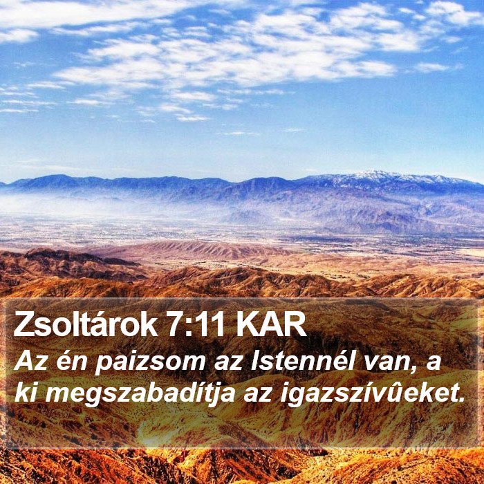 Zsoltárok 7:11 KAR Bible Study