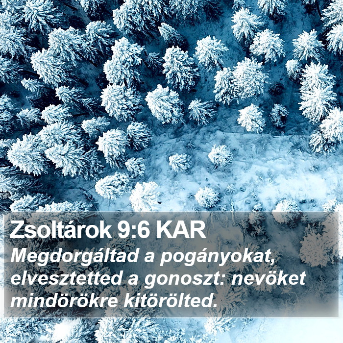 Zsoltárok 9:6 KAR Bible Study