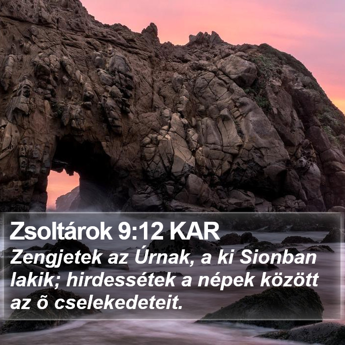 Zsoltárok 9:12 KAR Bible Study