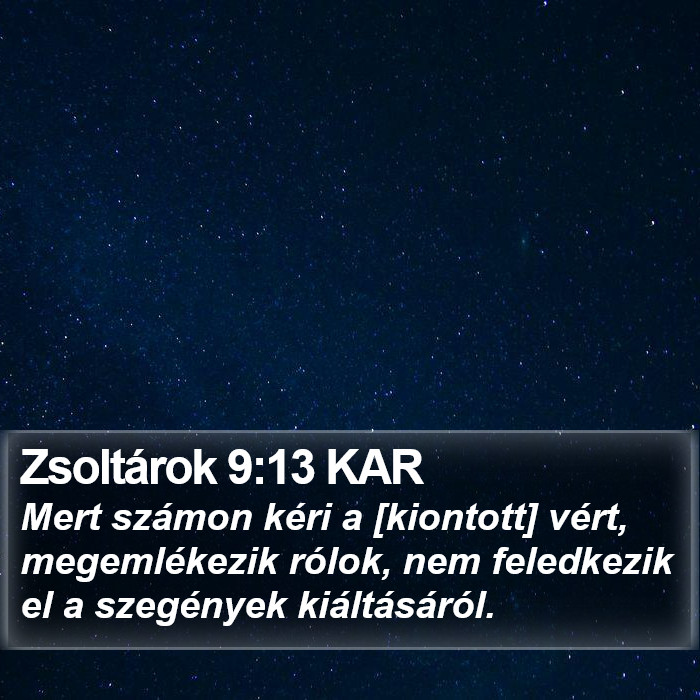 Zsoltárok 9:13 KAR Bible Study