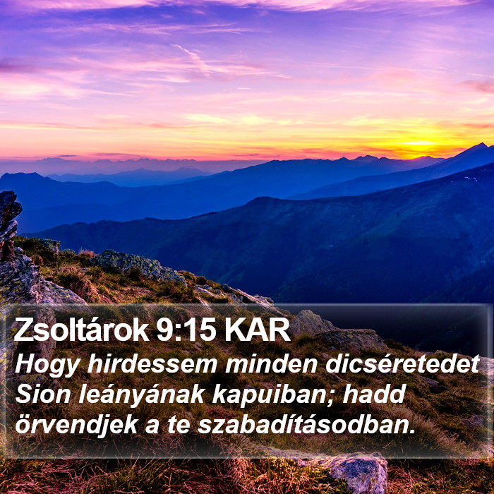 Zsoltárok 9:15 KAR Bible Study