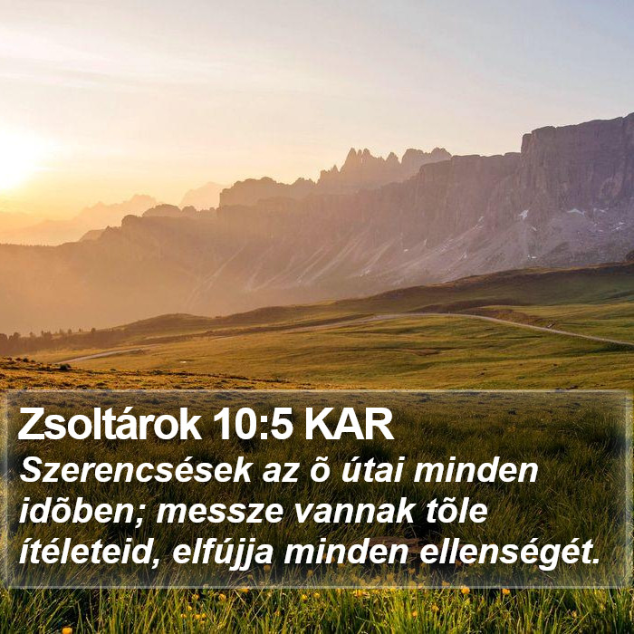 Zsoltárok 10:5 KAR Bible Study