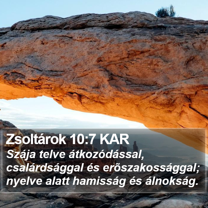 Zsoltárok 10:7 KAR Bible Study