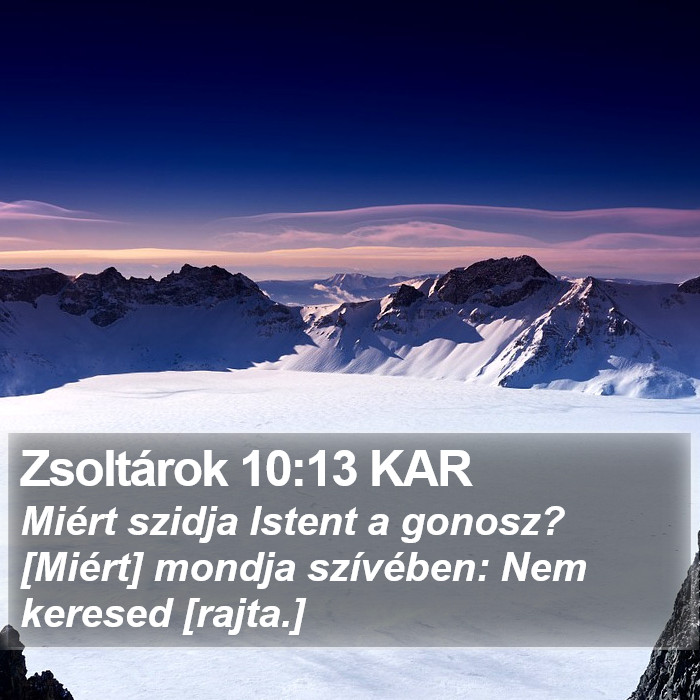 Zsoltárok 10:13 KAR Bible Study