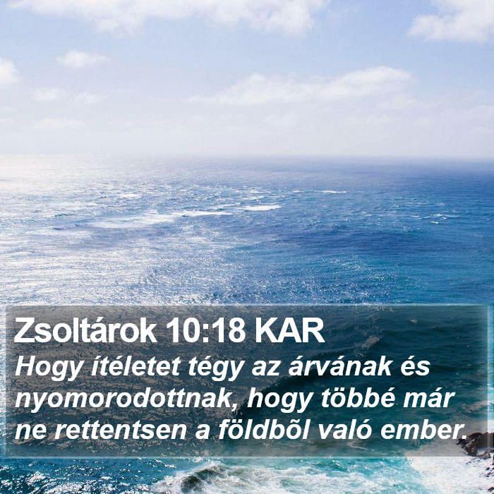 Zsoltárok 10:18 KAR Bible Study