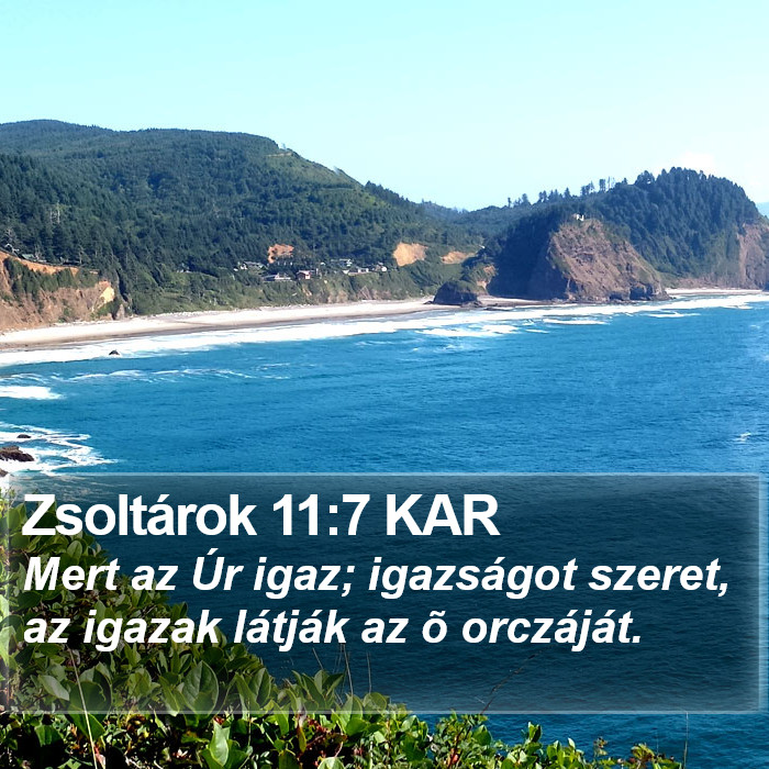 Zsoltárok 11:7 KAR Bible Study