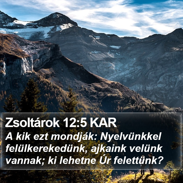 Zsoltárok 12:5 KAR Bible Study