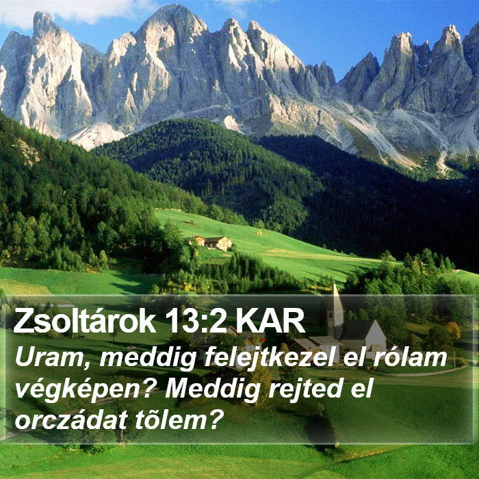 Zsoltárok 13:2 KAR Bible Study