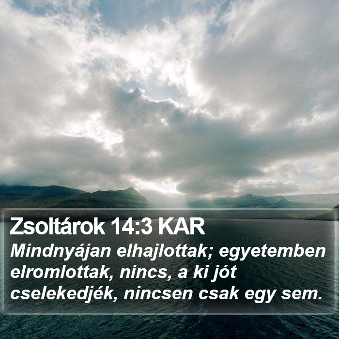 Zsoltárok 14:3 KAR Bible Study