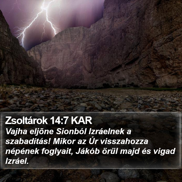 Zsoltárok 14:7 KAR Bible Study