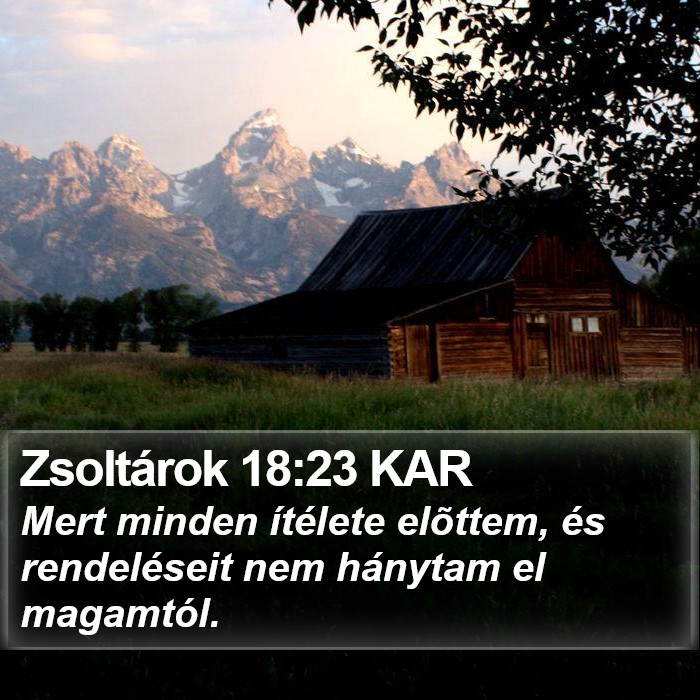 Zsoltárok 18:23 KAR Bible Study