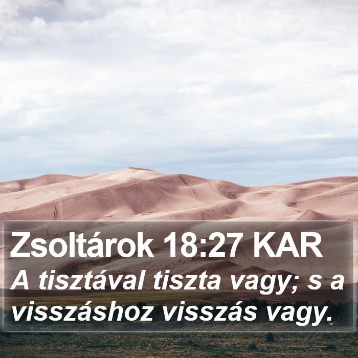 Zsoltárok 18:27 KAR Bible Study