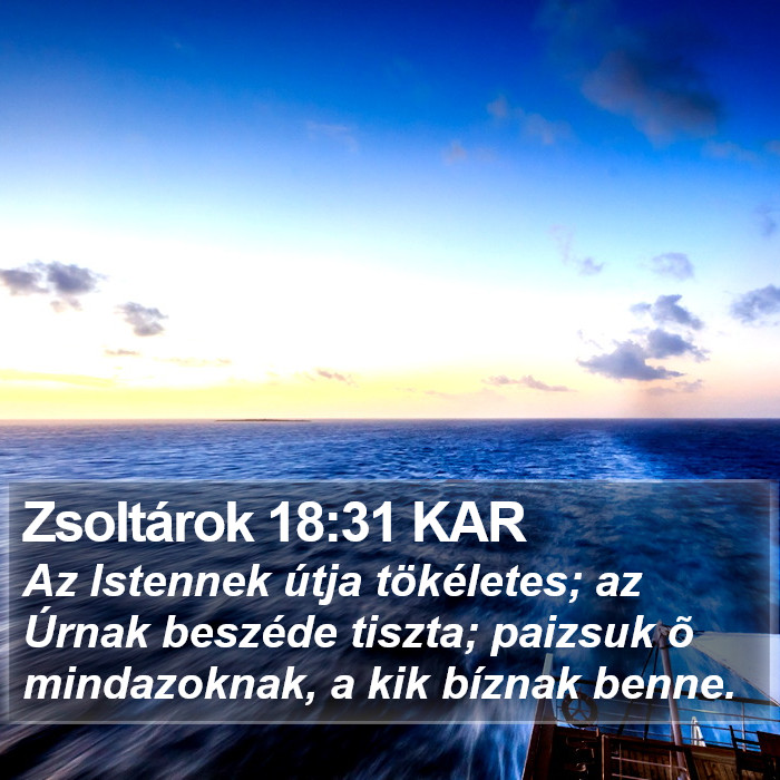 Zsoltárok 18:31 KAR Bible Study