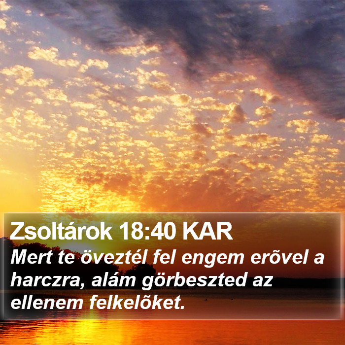 Zsoltárok 18:40 KAR Bible Study