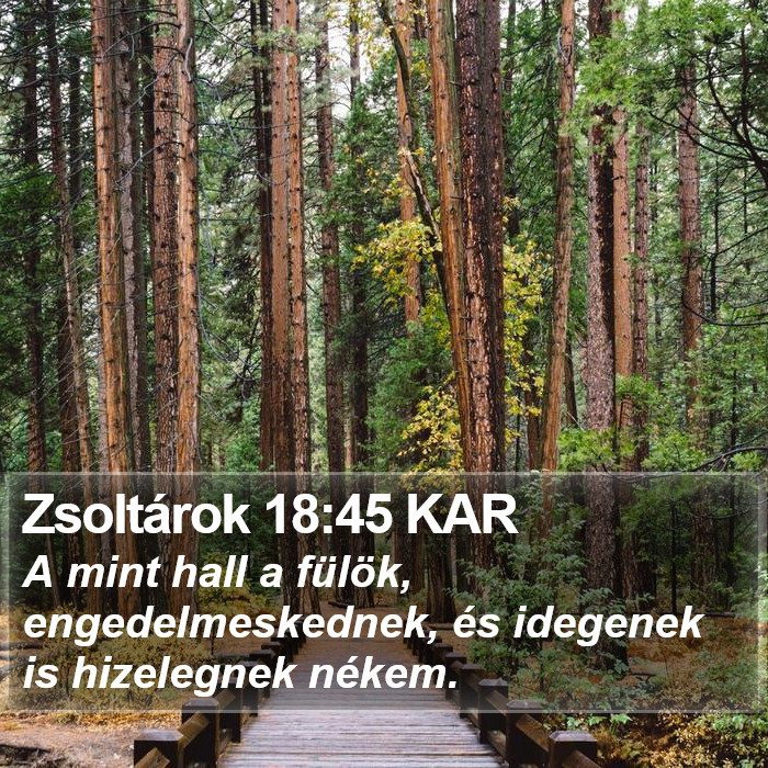 Zsoltárok 18:45 KAR Bible Study