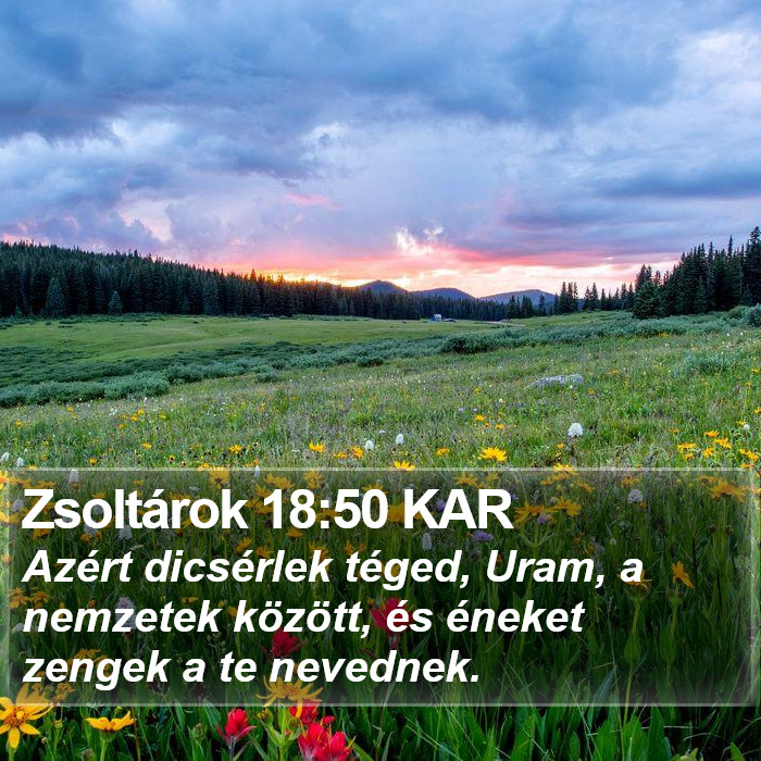 Zsoltárok 18:50 KAR Bible Study