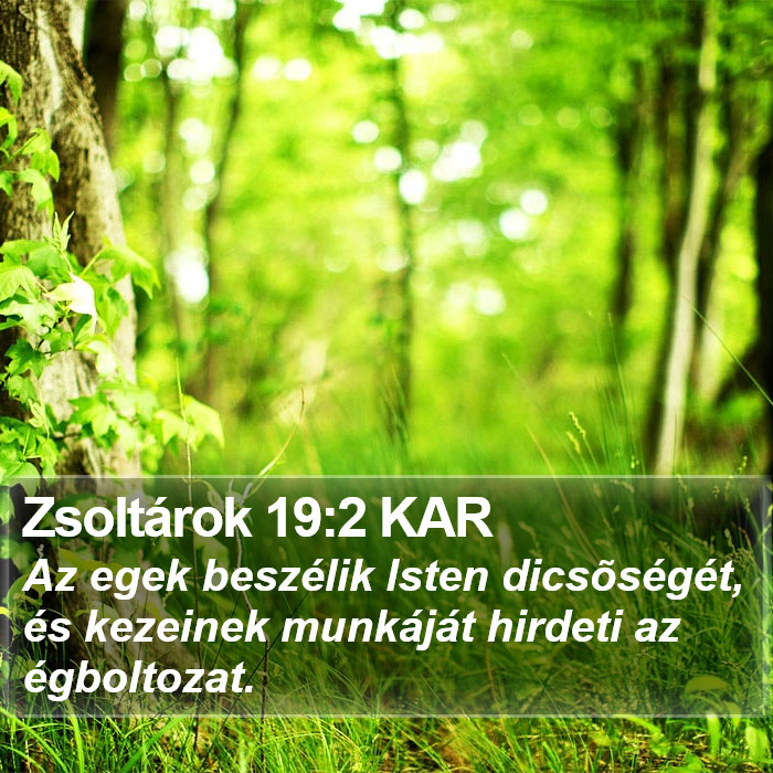 Zsoltárok 19:2 KAR Bible Study