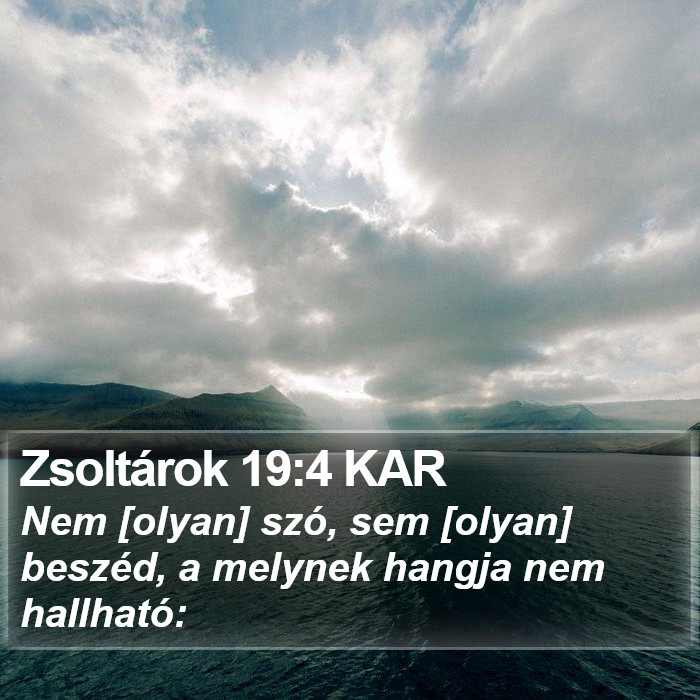 Zsoltárok 19:4 KAR Bible Study