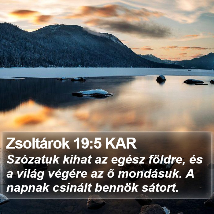 Zsoltárok 19:5 KAR Bible Study