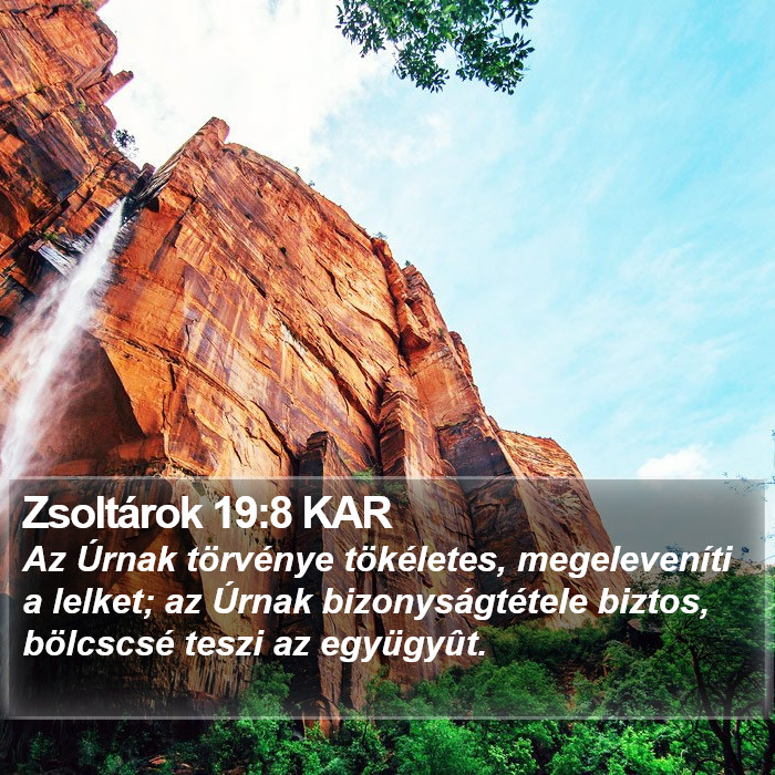 Zsoltárok 19:8 KAR Bible Study