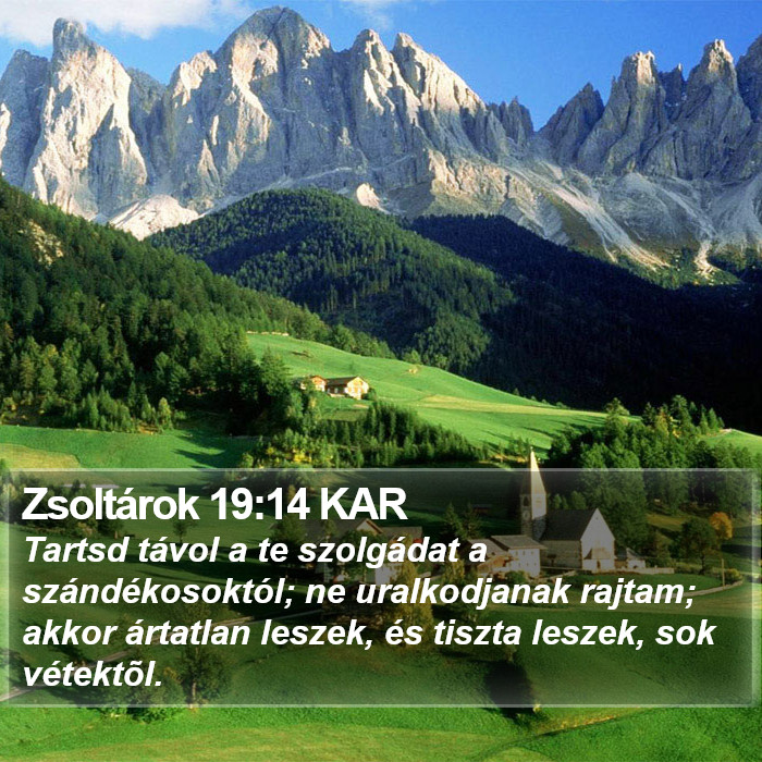 Zsoltárok 19:14 KAR Bible Study