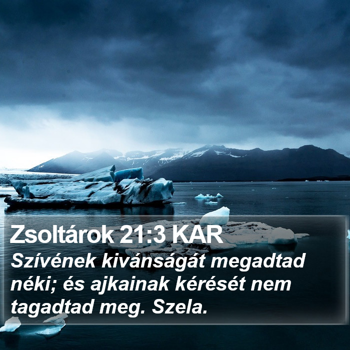 Zsoltárok 21:3 KAR Bible Study