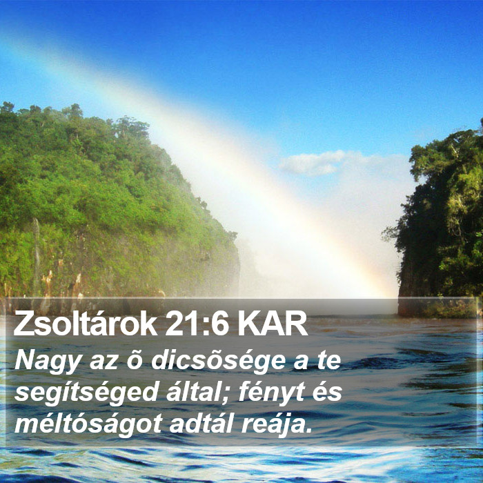 Zsoltárok 21:6 KAR Bible Study